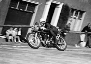 Images Dated 26th January 2019: Ned Minihan (Norton) 1961 Senior Manx Grand Prix