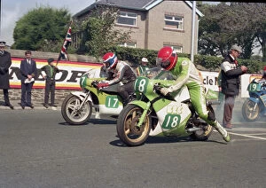 Images Dated 29th February 2020: Neil Blackburn (Yamaha) & Nigel Griffiths (Armstrong) 1987 Lightweight Manx Grand Prix