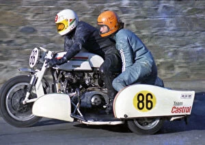 Images Dated 10th August 2023: Neil Southerland Phillip Matthews Triton 1973 750 Sidecar TT