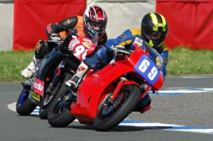 Images Dated 16th April 2016: Neil Wood (Honda) Brian Moffitt (Aprilia) April; Jurby