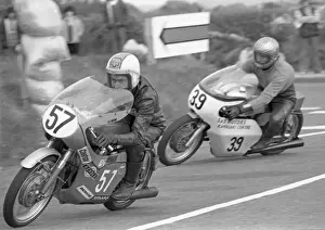 Seeley Prints: Nev Watts (Honda) and B B Mills (Seeley) 1975 Jurby Road
