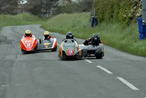 Nick Crowe & Mark Cox (HM Plant Honda) and Dave Molyneux & Dan Sayle (Suzuki DMR) 2009 Jurby Road
