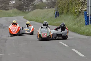 Nick Crowe & Mark Cox (HM Plant Honda) and Dave Molyneux & Dan Sayle (Suzuki DMR) 2009 Jurby Road