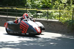 Images Dated 13th April 2021: Nick Crowe & Mark Cox (Honda LCR) 2008 Sidecar TT
