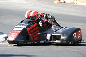 Images Dated 7th April 2022: Nick Crowe & Mark Cox (LCR Honda) 2008 Sidecar TT