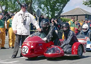 Nick Cutmore Collection: Nick Cutmore & Phillip Crellin (Windle Vincent) 2002 TT Parade Lap