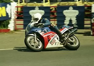 Images Dated 3rd February 2013: Nick Jefferies (Honda) at Ballacraine; 1988 Production B TT
