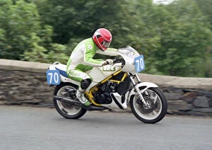 Images Dated 18th February 2022: Nigel Griffiths (Yamaha) 1987 Junior Manx Grand Prix
