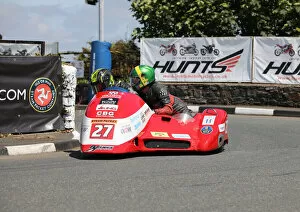 Images Dated 14th July 2021: Nigel Smith & Chris McGahan (Ireson Honda) 2019 Southern 100