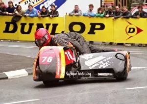 Images Dated 21st July 2017: Norman Burgess & Steven Hanson (Armstrong) 1988 Sidecar TT