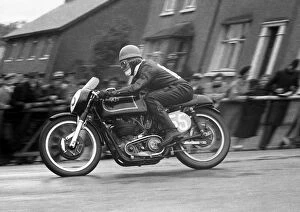 Olle Nygren (AJS) 1956 Junior TT