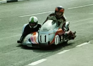 Images Dated 13th March 2018: Otto Haller & Reiner Gundel (Yamaha) 1980 Sidecar TT
