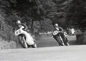 Images Dated 22nd March 2020: Owen Greenwood (Triumph spl) & Bill Prowting (AJS) 1960 Senior TT