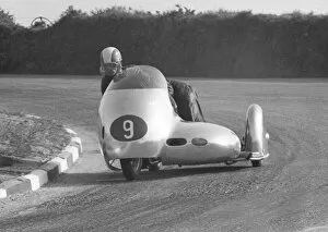 Images Dated 6th September 2021: Pat Millard & H G Winter (Norton) 1957 Sidecar TT