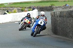 Paul Coward Collection: Paul Coward (Nourish Weslake) and Alan Oversby (Honda) 2015 Pre TT Classic