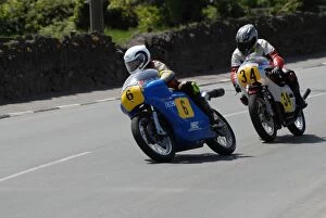 Nourish Weslake Collection: Paul Coward (Nourish Weslake) and Barry Edwards (Honda) 2007 Pre TT Classic