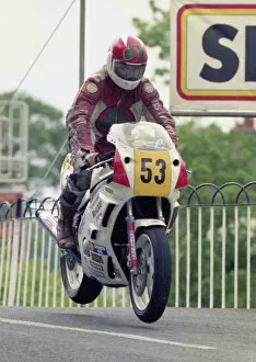 Images Dated 5th November 2019: Paul Cranston (Yamaha) 1990 Supersport 600 TT