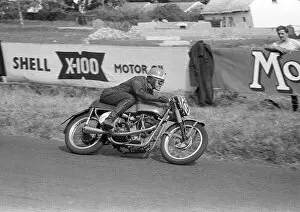 Images Dated 29th June 2022: Percy Tait (Beasley Velocette) 1955 Lightweight Ulster Grand Prix