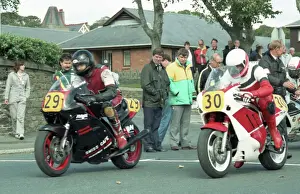 Ducati Prints: Pete Searle (Ducati) & Chris Kneen (Suzuki) 1989 Senior Manx Grand Prix