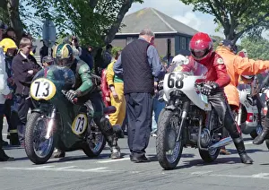 Pete Tyer (G50 Seeley) and Ray Knight (Triumph) 2002 TT Parade Lap