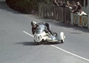 Images Dated 29th August 2020: Peter Brown & D Bean (BSA) 1967 Sidecar TT