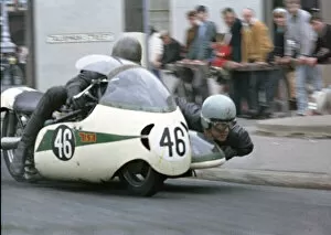 Images Dated 13th December 2021: Peter Brown & G R Webb (BSA) 1966 Sidecar TT