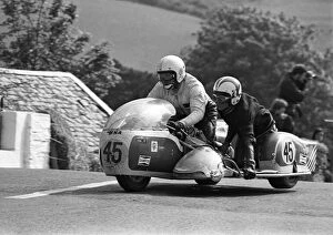 Images Dated 27th July 2016: Peter Brown & Mick Casey (BSA) 1975 1000cc Sidecar TT