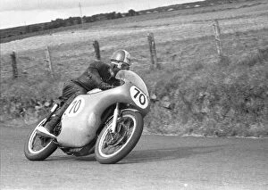 Images Dated 18th December 2021: Peter Chatterton (Norton) 1958 Junior Ulster Grand Prix