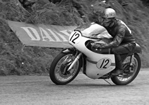 Images Dated 3rd August 2011: Peter Darvill leaves Ramsey Hairpin: 1966 Senior TT