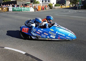 Images Dated 9th July 2018: Peter Founds & Jevan Walmsley (DDM Suzuki) 2018 Southern 100