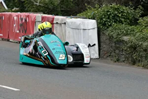 Images Dated 16th July 2022: Peter Founds & Jevan Walmsley (Honda LCR) 2022 Sidecar TT
