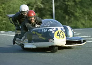 Images Dated 30th April 2020: Peter J Williams & Pete Cartwright (KGB Imp) 1972 750 Sidecar TT
