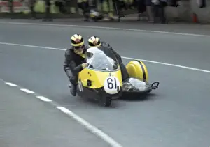 Peter Scales & J L Ferguson (Triumph) 1966 Sidecar TT