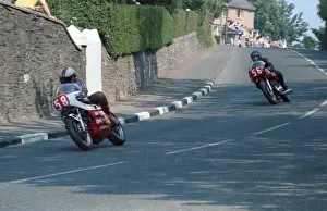 M Kawasaki Prints: Peter Taylor (P&M Kawasaki) & Mal Kirwan (Suzuki) 1978 Formula One TT