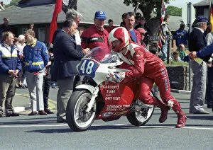Images Dated 17th November 2019: Peter Wakefield (Maxton Rotax) 1990 Junior TT