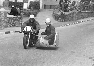 Images Dated 24th February 2022: Peter Woollett & Maurice Candy (Norton) 1956 Sidecar TT