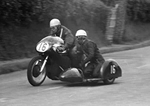 Images Dated 1st March 2021: Peter Woollett & P F Campbell (Norton) 1960 Sidecar TT
