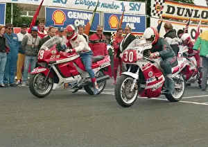 Phil Armes (Kawasaki) and Pete Beale (Yamaha) 1988 Production A TT