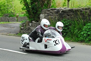 Images Dated 30th May 2015: Phil Biggadyke & Hayley Capewell (APH Triumph) 2015 Pre TT Classic