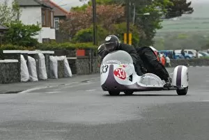 Images Dated 27th May 2013: Phil Biggadyke & Hayley Jayne Capewell (AHP Triumph) 2013 Pre TT Classic