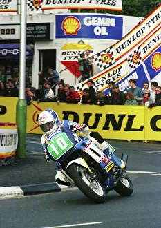 Images Dated 15th August 2016: Phil Mellor (Suzuki) 1988 Production C TT