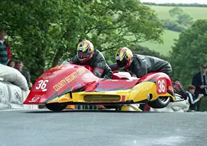Images Dated 12th June 2022: Philip Dongworth & John Luebke (Ireson Kawasaki) 2000 Sidecar TT