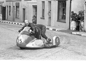 Images Dated 24th February 2022: Pip Harris & G Holder (Norton) 1954 Sidecar TT