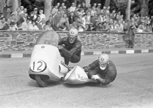 Images Dated 1st March 2021: Pip Harris & Ray Campbell (BMW) 1959 Sidecar TT
