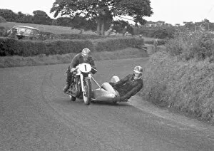 Images Dated 19th December 2021: Pip Harris & Ray Campbell (Norton) 1953 Sidecar Ulster Grand Prix