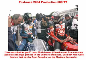 John McGuinness Gallery: Post-race 2004 Production 600 TT
