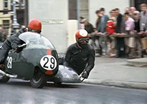 Images Dated 13th December 2021: R G Ford & G Hughes (Triumph) 1966 Sidecar TT