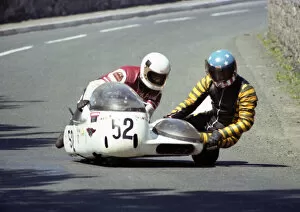Images Dated 5th August 2021: Ralph Knight & Graham Christian (Honda) 1980 Southern 100