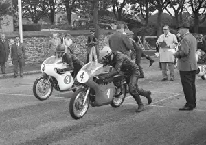 Ducati Prints: Ray Ashcroft (Yamaha) and Paul Ludlam (Ducati) 1966 Lightweight Manx Grand Prix