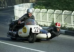 Images Dated 26th July 2016: Ray Bell & M France (BMW) 1969 Sidecar TT
